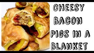 Cheesy Bacon Pigs in a Blanket  VEGAN [upl. by Ingles]