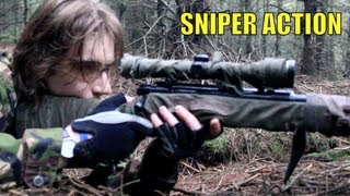 Airsoft VSR Sniper Action at POW Scotland HD [upl. by Christean]