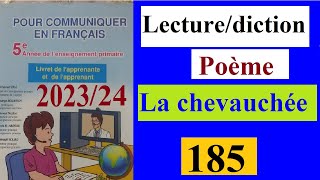 5AEP Lecture diction La chevauchée Page 185 Pour communiquer en français5 [upl. by Sou]