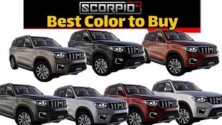 Mahindra Scorpio N Colours 2024  Best Colour To Buy in 2024 [upl. by Carney518]