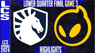 TL vs DIG Highlights Game 3  LCS Spring 2024 Playoffs Quarterfinal  Team Liquid vs Dignitas G3 [upl. by Craggie]