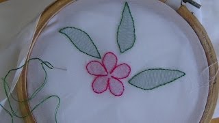 Hand Embroidery Shadow Work Stitch [upl. by Ardnak]