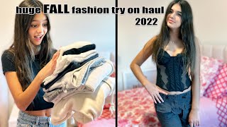 HUGE FALL CLOTHING TRY ON HAUL 2022 Emily and Evelyn [upl. by Ivory]