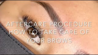 Microblading Aftercare  How to take care of your Microbladed Brows [upl. by Enytsuj622]