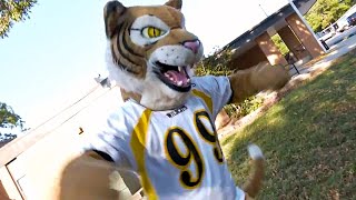 Willie the Wildcat ready for KTEN Game of the Week [upl. by Choo674]