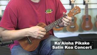 Comparison Koaloha Concert vs Kanilea Concert uke  quotMoon Riverquot [upl. by Trauts]