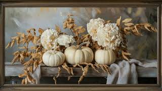 Fall pumpkins  screensaver  pumpkin paintings  autumn art for Frame TV  Smart TV background [upl. by Redford180]