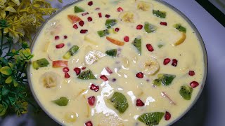 Fruit Custard Recipe Super creamy amp tasty Dessert♥️Perfect custard recipe [upl. by Onitnas]