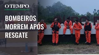 Helicóptero dos Bombeiros cai após resgate de vítima de outro avião que caiu [upl. by Aitital]