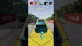 NOOB vs Girl vs PRO vs HACKER vs HEROBRINE Car Jump Challenge 😂 🚗 shorts beamngdrive [upl. by Reginauld]