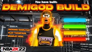 DEMIGOD 2WAY 3PT FACILITATOR BUILD IS UNSTOPPABLE IN NBA 2K22  BEST ALL AROUND BUILD IN NBA 2K22 [upl. by Vasiliu]