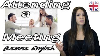 Attending a Meeting in English  Useful Phrases for Meetings  Business English [upl. by Portingale]