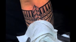 FREEHAND POLYNESIAN TATTOO by damik tattoo damiktattoo [upl. by Aurore477]