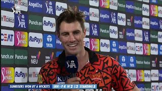 Winning Captain Pat Cummins Post Match Presentation today after win against CSK IPL 2024 [upl. by Ulah]