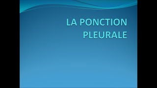 EST CE QUE VOUS CONNAISSEZ LA PONCTION PLEURAL [upl. by Iaria]