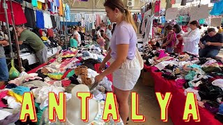 ANTALYA CHEAPEST BAZAAR on Wednesday CARSAMBA pazari 🇹🇷 TURKIYE turkey antalya bazaar [upl. by Deden]