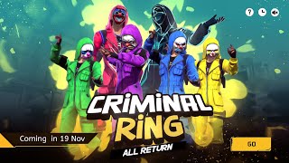 All Criminal Bundle Return 😮  Ffws Legendary Bundle return  Ghost Criminal  Free Fire New Event [upl. by Ayotnahs]