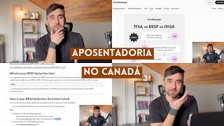 TFSA vs RRSP  Contas de Aposentadoria no Canadá [upl. by Niltag]