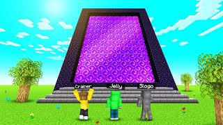 We Built A GIANT NETHER PORTAL On Squid Island Minecraft Survival [upl. by Huesman902]