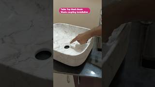 table top wash basin installation shorts youtubeshorts plumbing plumber washbasin [upl. by Namlak239]