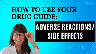 How to use your Drug Handbook Adverse Reactions pharmacology [upl. by Ingaborg484]