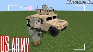 Minecraft Us Army Addon Advance Ai [upl. by Sessler947]