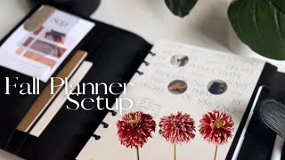 Cloth and Paper Planner setup and flip through  Fall functional planning  A5 6 ring contoured plan [upl. by Larson]