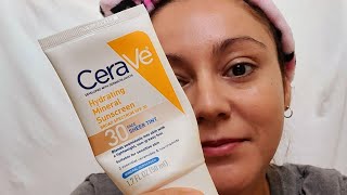 Cerave Hydrating mineral sheer tint sunscreen spf 30 review [upl. by Gasparo904]