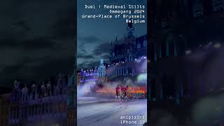 Duel Medeival Stilts Ommegang 2024 Brussels [upl. by Adnaluoy]