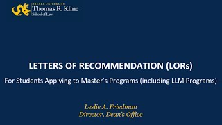 Letters of Recommendation Graduate Studies [upl. by Neryt]