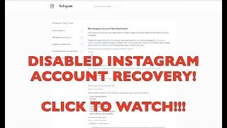 Instagram Disabled Account Recovery  Direct link in Bio  MarQuis Trill [upl. by Tasiana]