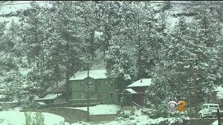 Wild Spring Storm Brings Fresh Snow To Local Mountains [upl. by Bywoods]