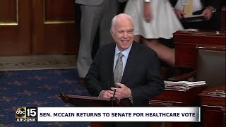 Senator McCain speaks on Senate floor after healthcare vote [upl. by Nellad]