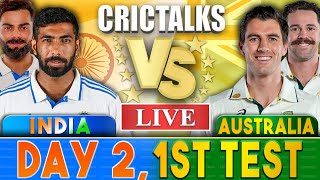 Live IND Vs AUS 1st Test  Day 2 Perth  Live Scores amp Commentary  India vs Australia [upl. by Rosenkrantz264]