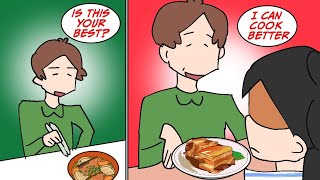 Heres what happened when my boyfriend judged my food Manga Dub [upl. by Vivica440]