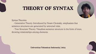 quotTheories of Semantics Syntax and Pragmatics in Linguisticsquot [upl. by Jayson909]