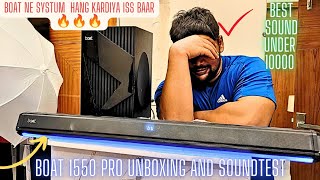 BoAt Aavante Bar 1550 Pro 160W Watt 21 HDSoundbar Unboxing And Soundtest THUMP BASS 🔥 BoAt vs Govo [upl. by Anees]