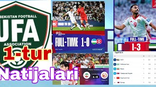 🏆 JCh2026 saralash 3bosqich  1tur natijalari va turnir jadvalida holat [upl. by Orlando]