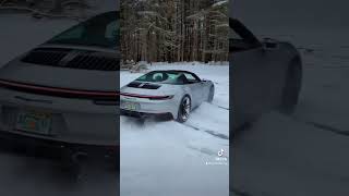 Snow drifts in the Porsche 911 Targa 4 GTS [upl. by Leohcin636]