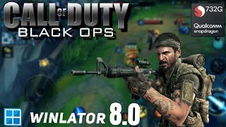 Call of Duty Black Ops on Android  Winlator 80 Gameplay Test  Snapdragon 732G Performance [upl. by Gnep]