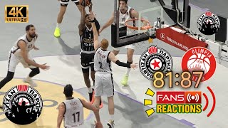 PartizanOlimpia Milano 8188 Highlights Reakcije Grobara sa tribina [upl. by Oirevlis914]