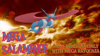 MEGA SALAMENCE SOLO RAID 25s REMAINING WMEGA RAYQUAZA DRAGONS ONLY NO RELOBBY [upl. by Alak]