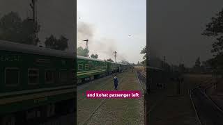 Green line express waiting outside Rawalpindi and kohat passenger left pakrailway shortsviral fyp [upl. by Linskey]