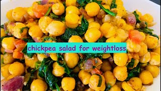 Chickpea spinach salad  Chickpea salad Indian Recipe  chickpea salad for weight loss  Nivis Food [upl. by Acinnor]