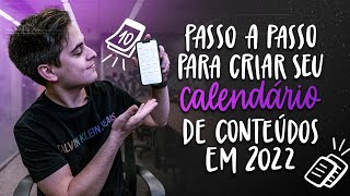 CRIE SEU CALENDÁRIO DE CONTEÚDO PARA O INSTAGRAM [upl. by Jezreel]