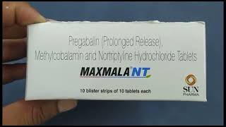 Maxmala NT Tablet  Pregabalin Methylcobalamin and Nortriptyline Hydrochloride Tablets  Maxmala NT [upl. by Jueta272]