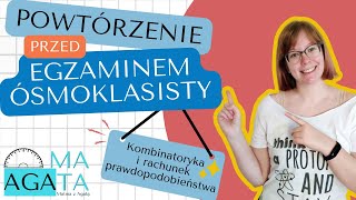 20 Kombinatoryka i rachunek prawdopodobieństwa  Powtórzenie przed egzaminem ósmoklasisty [upl. by Elad324]