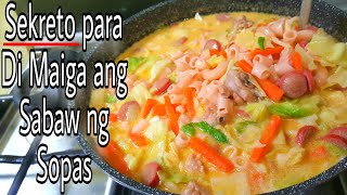 Ganito ako Magluto ng Sopas Hanggang sa Huling Sandok may SabawPatok na PangnegosyoMacaroni Soup [upl. by Merline]