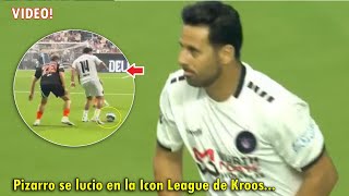 ASI fue el TREMENDO GOLAZO de CLAUDIO PIZARRO en la ICON LEAGUE de TONI KROOS HOY [upl. by Onairelav]