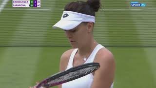 Safarova vs Radwanska Wimbledon 2018 2R HL [upl. by Eppes]